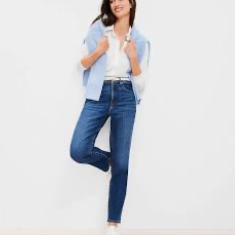 LOFT Women's Straight Leg Blue Jeans